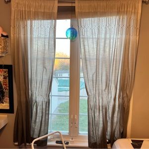 Vue by Ellery gray and cream gradient curtain panels, 1 set